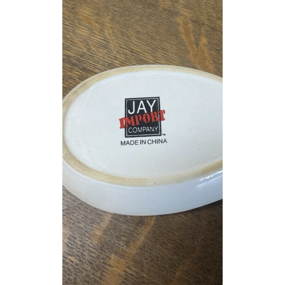 Jay Import Company Hand Painted Ceramic Spoon Rest Plums Fruit Kitchen Decor